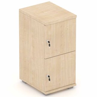 Single Column Two Tier Locker in Maple with Keys