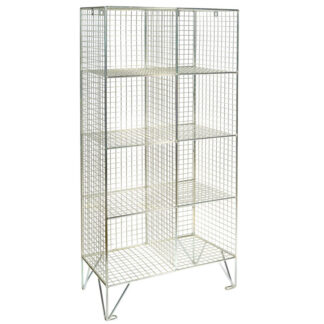 Wire Mesh Lockers 8 Compartments without Doors