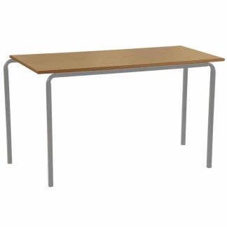Hille Crush Bent Table Beech Top Light Grey Frame