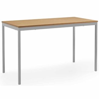 Hille Fully Welded Table Beech Top Light Grey Frame