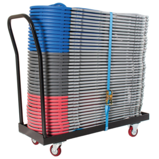Zlite Fan Back Chairs Stacked on Trolley