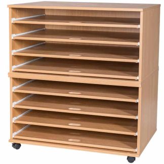 A1 Wooden 8 Sliding Shelf Unit