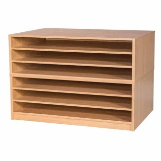 Wooden A1 6 Fixed Shelf Art Unit