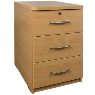 Student Three Drawer Bedside Cabinet with Lock