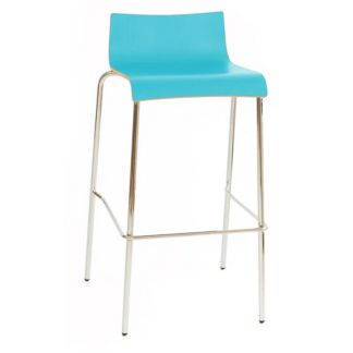 Michigan Stool with Blue Seat