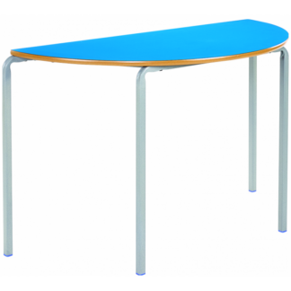 Blue Semi Circular Crush Bent Table