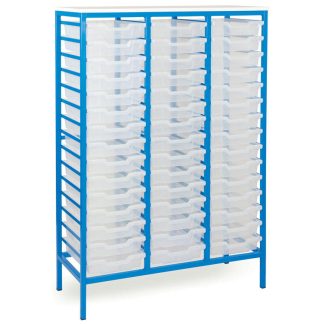 48 Clear Trays Cool Blue Metal Storage Frame EF8026