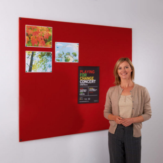 Red Unframed Felt Noticeboard