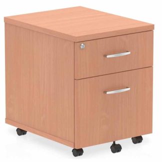 Beech Henley 2 Drawer Mobile Pedestal