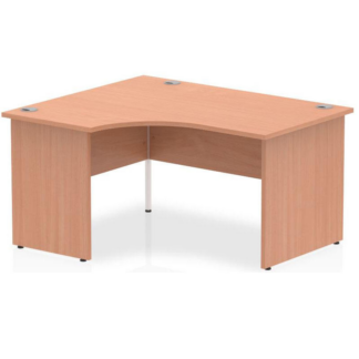 Left Hand Henley Beech Panel End Crescent Desk