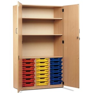 Monarch Combination Storage Cupboard with 21 tray compartments