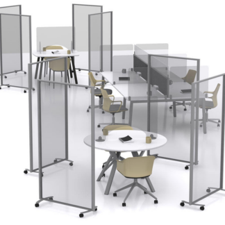 Floor Standing Perspex Glass Screen