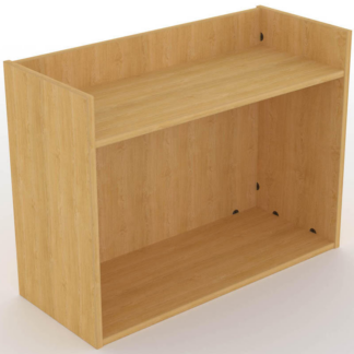 Wall mounted wooden bookcase
