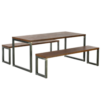 Axiom Block Industrial Bench Dining Set