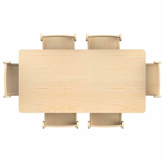 Millhouse Medium Rectangular Table & 6 Stacking Chairs